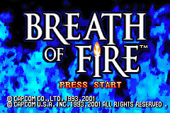 Breath of Fire Color Restoration Title Screen